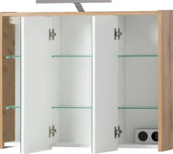 Spiegelschrank Flag Eiche Landhaus Nachbildung B/H/T: ca. 65x64x16 cm