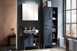 Spiegelschrank Kent dunkelblau B/H/T: ca. 70x74,8x16 cm