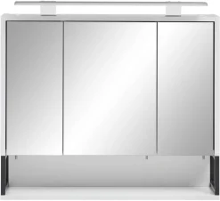 Spiegelschrank Limone weiß B/H/T: ca. 70x66,1x16 cm