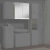 Spiegelschrank Mailand weiß weiß Hochglanz B/H/T: ca. 70x71x23 cm