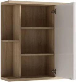 Spiegelschrank NEBRASKA Eiche Nachbildung B/H/T: ca. 60x70x25 cm