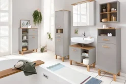 Spiegelschrank Padua grau Eiche Landhaus Nachbildung B/H/T: ca. 70,5x72,3x15,7 cm