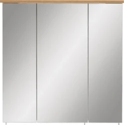 Spiegelschrank Padua grau Eiche Landhaus Nachbildung B/H/T: ca. 70,5x72,3x157,5 cm
