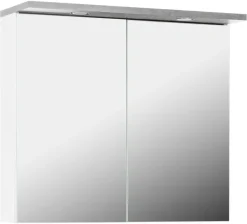 Spiegelschrank Praya Dark Concret Nachbildung weiß B/H/T: ca. 79x71x28 cm