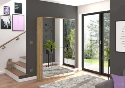 Spiegelschrank PROJEKT Eiche Artisan Nachbildung Spiegel Spanplatte B/H/T: ca. 61x193x34 cm