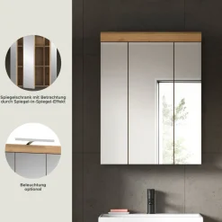 Spiegelschrank Scout Eiche Artisan Nachbildung salbei Nachbildung B/H/T: ca. 60x79x18 cm
