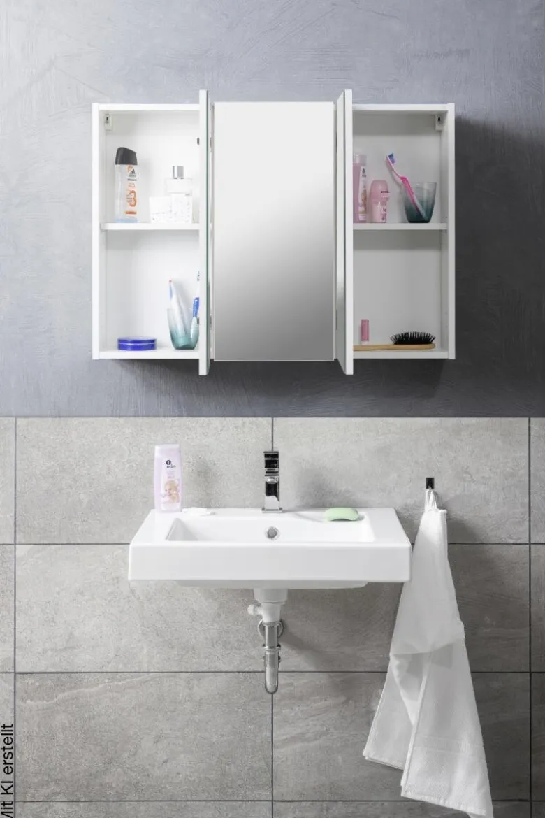 Spiegelschrank Solo 2 weiß B/H/T: ca. 85x60x16 cm