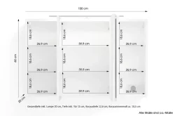 Spiegelschrank SPREE anthrazit B/H/T: ca. 100x60x15 cm