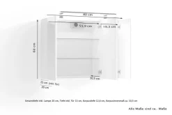 Spiegelschrank SPREE anthrazit B/H/T: ca. 80x60x15 cm
