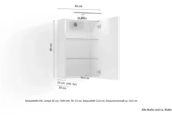 Spiegelschrank SPREE anthrazit B/H/T: ca. 40x60x15 cm