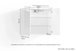 Spiegelschrank SPREE anthrazit B/H/T: ca. 70x60x15 cm