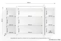 Spiegelschrank SPREE anthrazit B/H/T: ca. 120x60x15 cm
