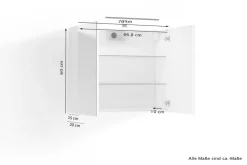 Spiegelschrank SPREE weiß B/H/T: ca. 70x60x15 cm