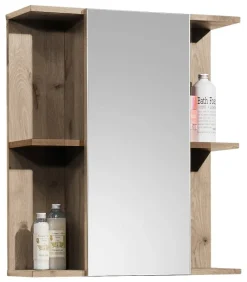 Spiegelschrank Vista Oak Eiche Viking Nachbildung schwarz matt B/H/T: ca. 60x71x20 cm