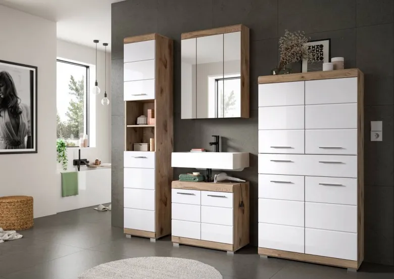 Spiegelschrank Wave Nachbildung B/H/T: ca. 60x79x18 cm