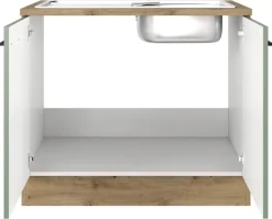 Spülenschrank Cara grün B/H/T: ca. 100x85x60 cm