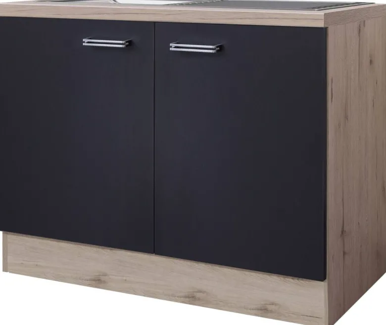 Spülenschrank Elva anthrazit B/H/T: ca. 100x86x60 cm