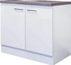Spülenschrank Vita weiß matt B/H/T: ca. 100x86x60 cm