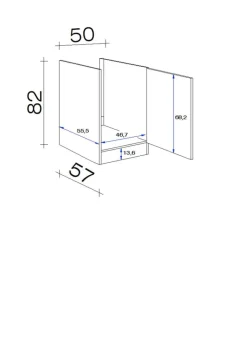 Spülenschrank Vita weiß matt B/H/T: ca. 50x82x57 cm