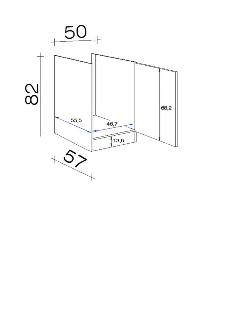 Spülenschrank Vita weiß matt B/H/T: ca. 50x82x57 cm