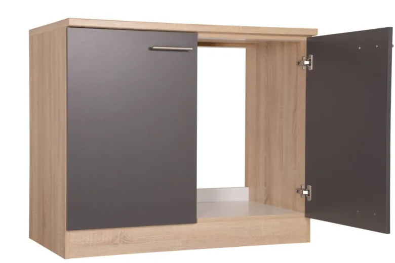 Spülenunterschrank Merle grau B/H/T: ca. 100x85x60 cm