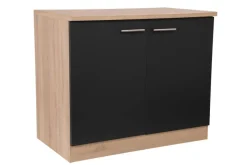 Spülenunterschrank Merle schwarz B/H/T: ca. 100x85x60 cm