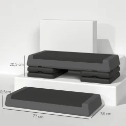 SPORTNOW Aerobic-Stepper grau B/H/L: ca. 36x20,5x77 cm