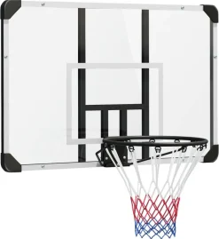 SPORTNOW Basketballkorb transparent Stahl B/H/L: ca. 61x73x113 cm