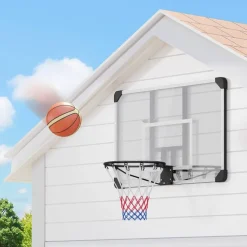 SPORTNOW Basketballkorb transparent Stahl B/H/L: ca. 61x73x113 cm