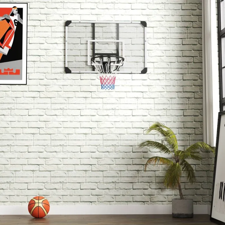 SPORTNOW Basketballkorb transparent Stahl B/H/L: ca. 61x73x113 cm