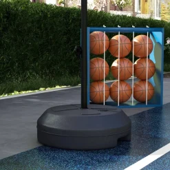 SPORTNOW Basketballständer braun Stahl B/H/L: ca. 38x179x38 cm