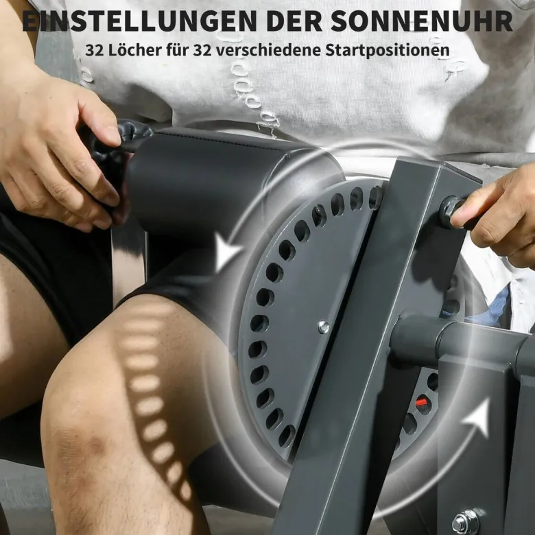 SPORTNOW Beinstrecker schwarz Stahl B/H/L: ca. 90x105x100 cm