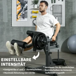 SPORTNOW Beinstrecker schwarz Stahl B/H/L: ca. 90x105x100 cm