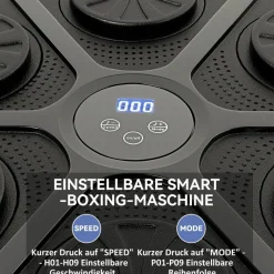 SPORTNOW Boxmaschine + Musik schwarz Kunstleder B/H/L: ca. 44,6x7,5x41,8 cm