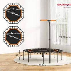 SPORTNOW Fitness Trampolin orange B/H/L: ca. 120x126x128 cm