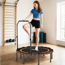 SPORTNOW Fitness Trampolin schwarz B/H/L: ca. 122x129x122 cm