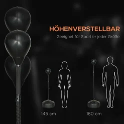 SPORTNOW Fitness-Zubehör schwarz Edelstahl B/H/L: ca. 48x48x180 cm