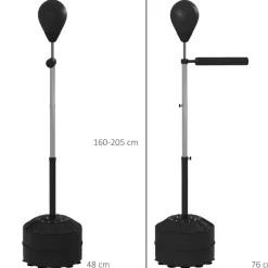 SPORTNOW Fitness-Zubehör schwarz Edelstahl B/H/L: ca. 48x76x205 cm