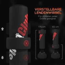 SPORTNOW Fitness-Zubehör schwarz Edelstahl B/H/L: ca. 57x57x175 cm