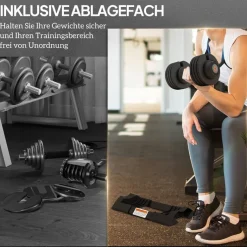 SPORTNOW Hanteln schwarz Kunststoff B/H/L: ca. 18x18x37 cm