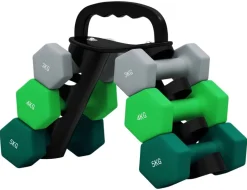 SPORTNOW Hantelset mehrfarbig Metall B/H/L: ca. 10x30x42 cm