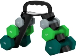 SPORTNOW Hantelset mehrfarbig Kunststoff B/H/L: ca. 10x30x42 cm