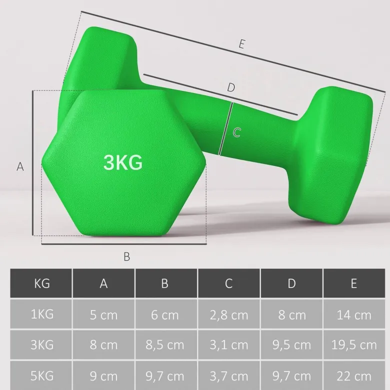 SPORTNOW Hantelset mehrfarbig Kunststoff B/H/L: ca. 10x30x42 cm