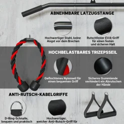 SPORTNOW Kabelzugsystem schwarz Nylon B/H/L: ca. 2,5x200x98 cm