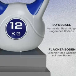 SPORTNOW Kettlebell blau Kunststoff B/H/L: ca. 17x28x24 cm
