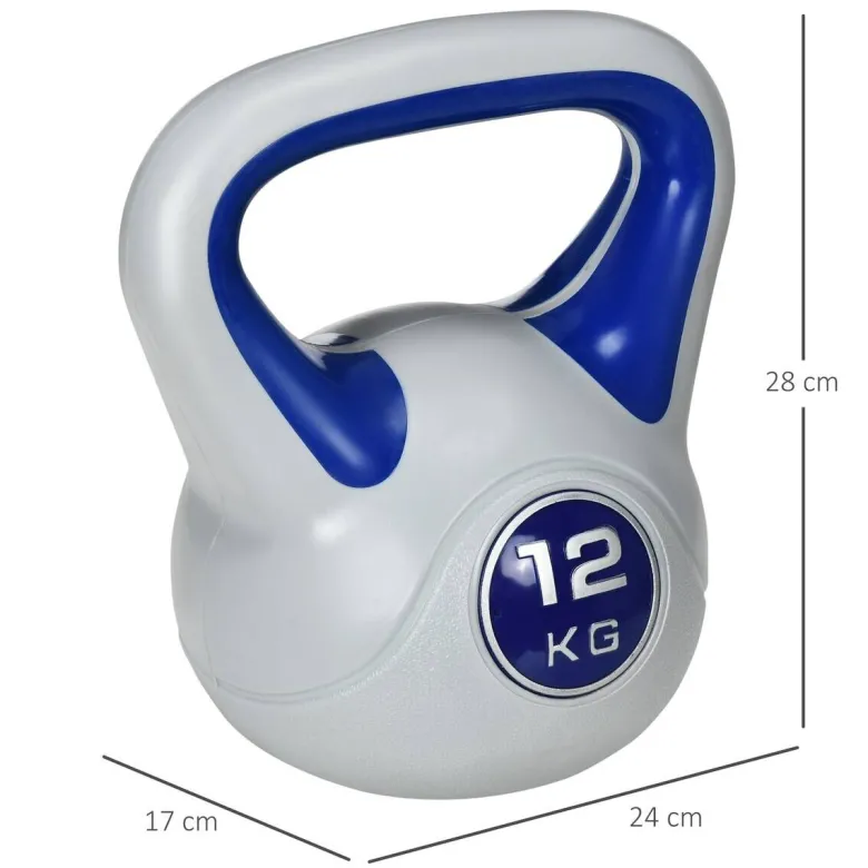 SPORTNOW Kettlebell blau Kunststoff B/H/L: ca. 17x28x24 cm