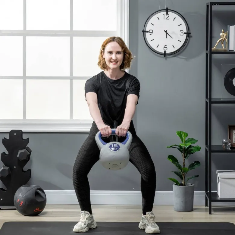 SPORTNOW Kettlebell blau Kunststoff B/H/L: ca. 17x28x24 cm