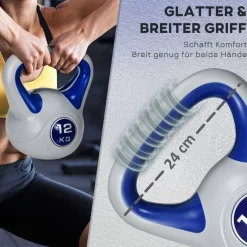 SPORTNOW Kettlebell blau Kunststoff B/H/L: ca. 17x28x24 cm