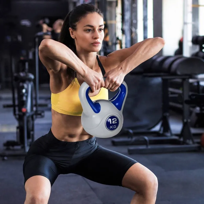 SPORTNOW Kettlebell blau Kunststoff B/H/L: ca. 17x28x24 cm