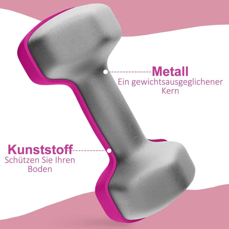 SPORTNOW Kurzhantel rosa Metall B/H/L: ca. 8x8x18 cm